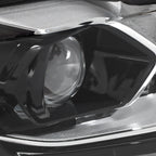 Right+Left Headlight For 2014-16 Nissan Rogue LED Chrome Clear Lens Pair