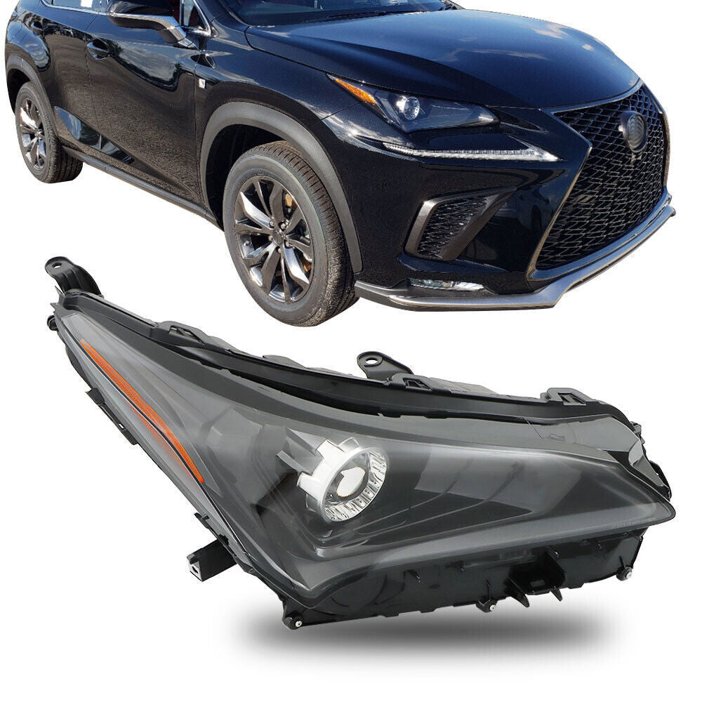 Right Headlight For 2018-2021 Lexus NX200t NX300 NX300h LED Type Black