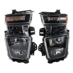 Left+Right Headlights For 2021-2023 Chevy Silverado 2500HD Halogen Black