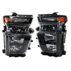 Left+Right Headlights For 2021-2023 Chevy Silverado 2500HD Halogen Black