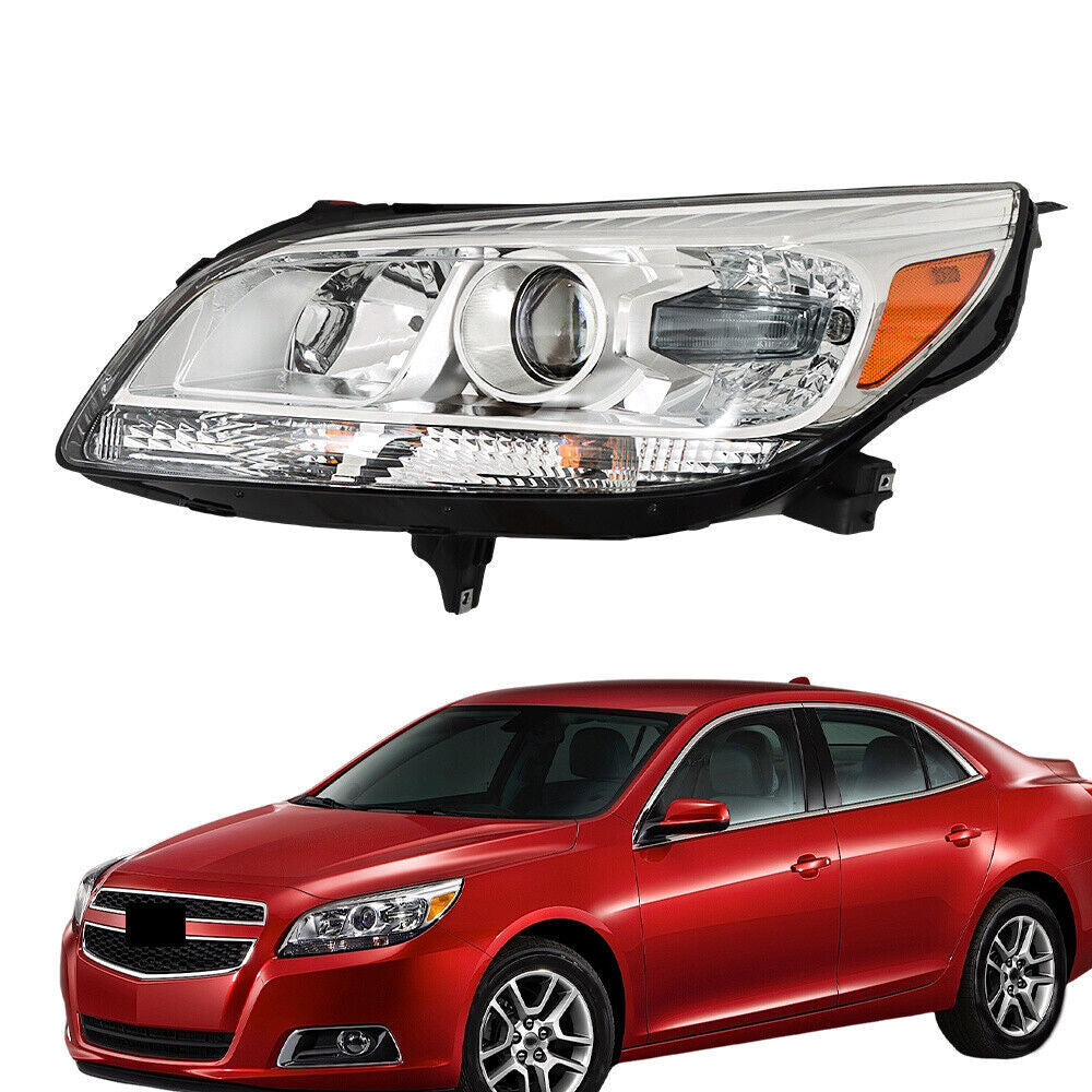 Left Headlight For 2013-2015 Chevy Malibu Projector Halogen Clear Lens