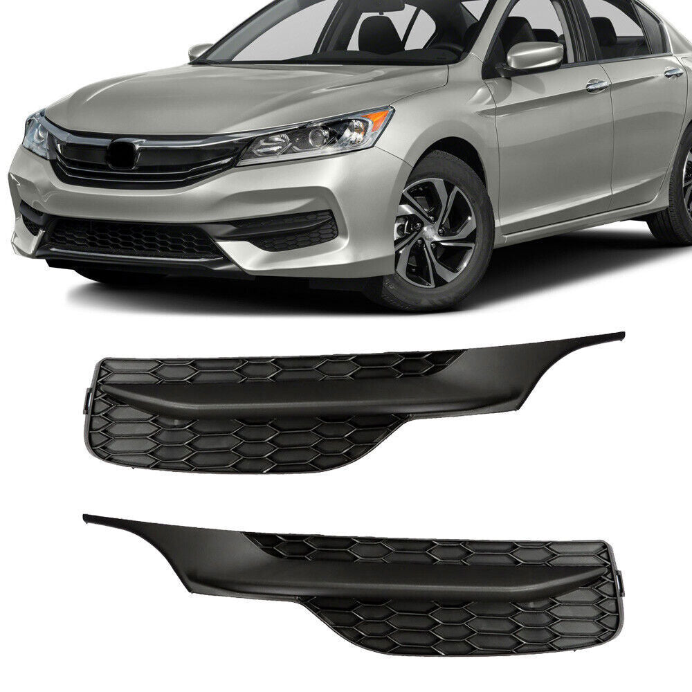 Right+Left Front Fog Light Lamp Cover Bezel For 2016-2017 Honda Accord