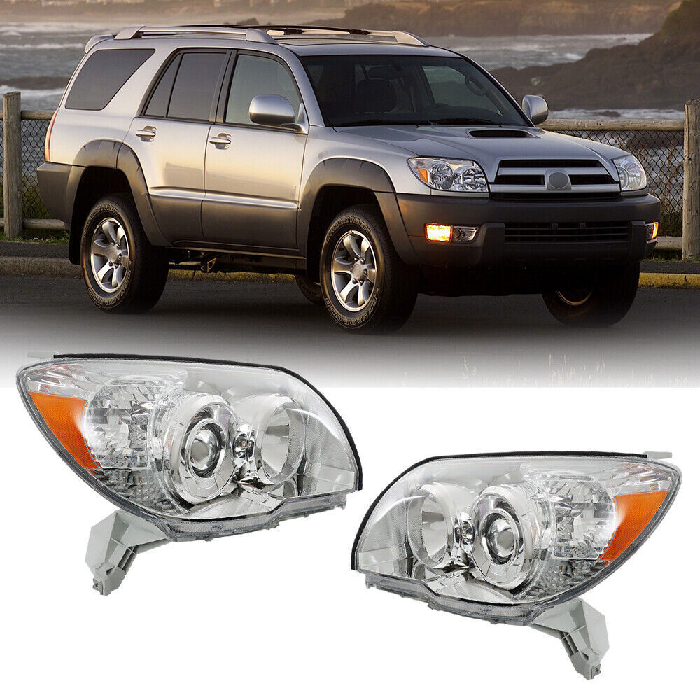 Left+Right Side Headlight For 2006-2009 Toyota 4Runner Projector Halogen