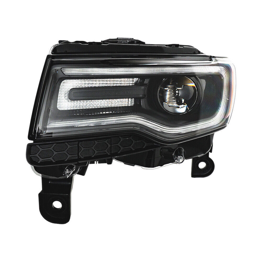 Left Headlight For 2014-15 Jeep Grand Cherokee SRT HID Black Driver Side