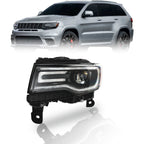 Left Headlight For 2014-15 Jeep Grand Cherokee SRT HID Black Driver Side