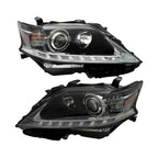Left+Right Headlight For 2013-15 Lexus RX350 RX450H HID Projector Black