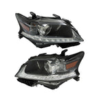 Left+Right Headlight For 2013-15 Lexus RX350 RX450H HID Projector Black