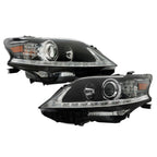Left+Right Headlight For 2013-15 Lexus RX350 RX450H HID Projector Black