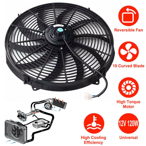 16in Electric Radiator Fan 3000 CFM with Thermostat Relay Kit