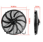16" Electric Radiator Fan 3000 CFM Thermostat Wiring Switch Relay Kit