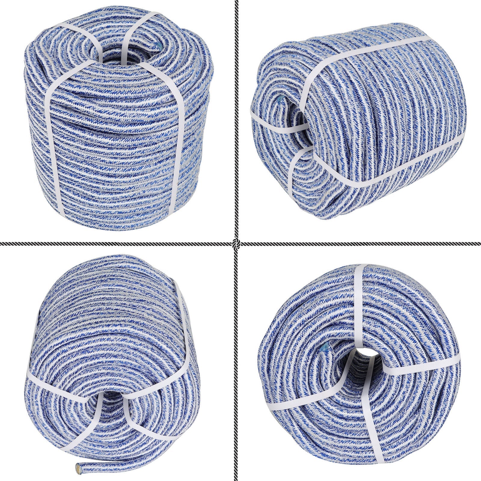 24 Strand Braid Polyester Rope 3/4" × 200' Arborist Tree Climbing Rope 20000Lbs