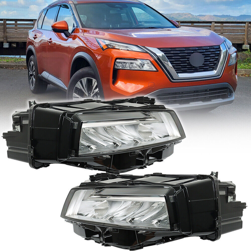 Left+Right LED Headlamp Headlight For 2021-2023 Nissan Rogue SL/SV Black