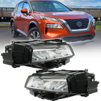 Left+Right LED Headlamp Headlight For 2021-2023 Nissan Rogue SL/SV Black