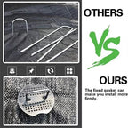 100 Pack Stainless Garden Stakes Landscape Staples Set with Mats& Precision Hook