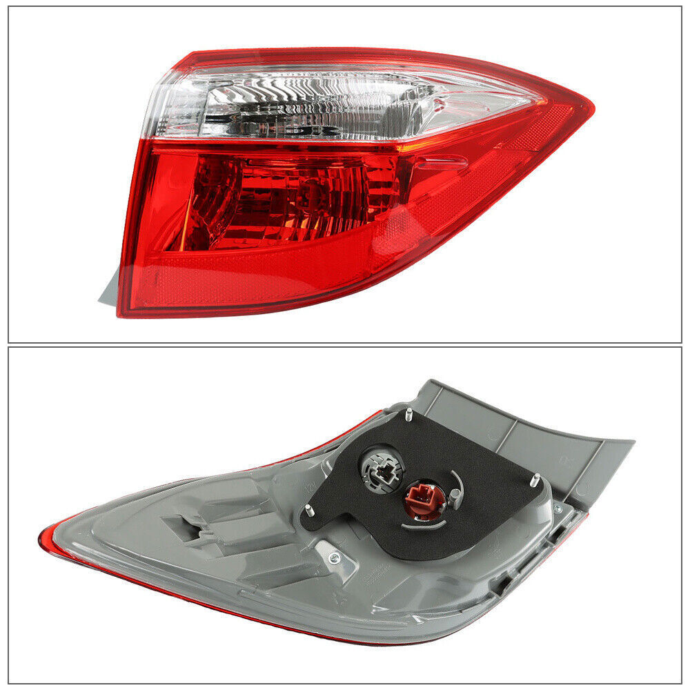 Right Side Tail Light Lamp Outer For 2014-2016 Toyota Corolla Red Clear