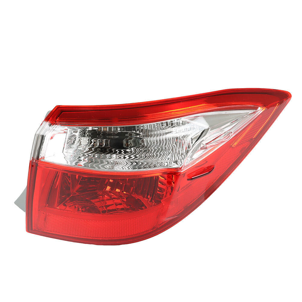Right Side Tail Light Lamp Outer For 2014-2016 Toyota Corolla Red Clear