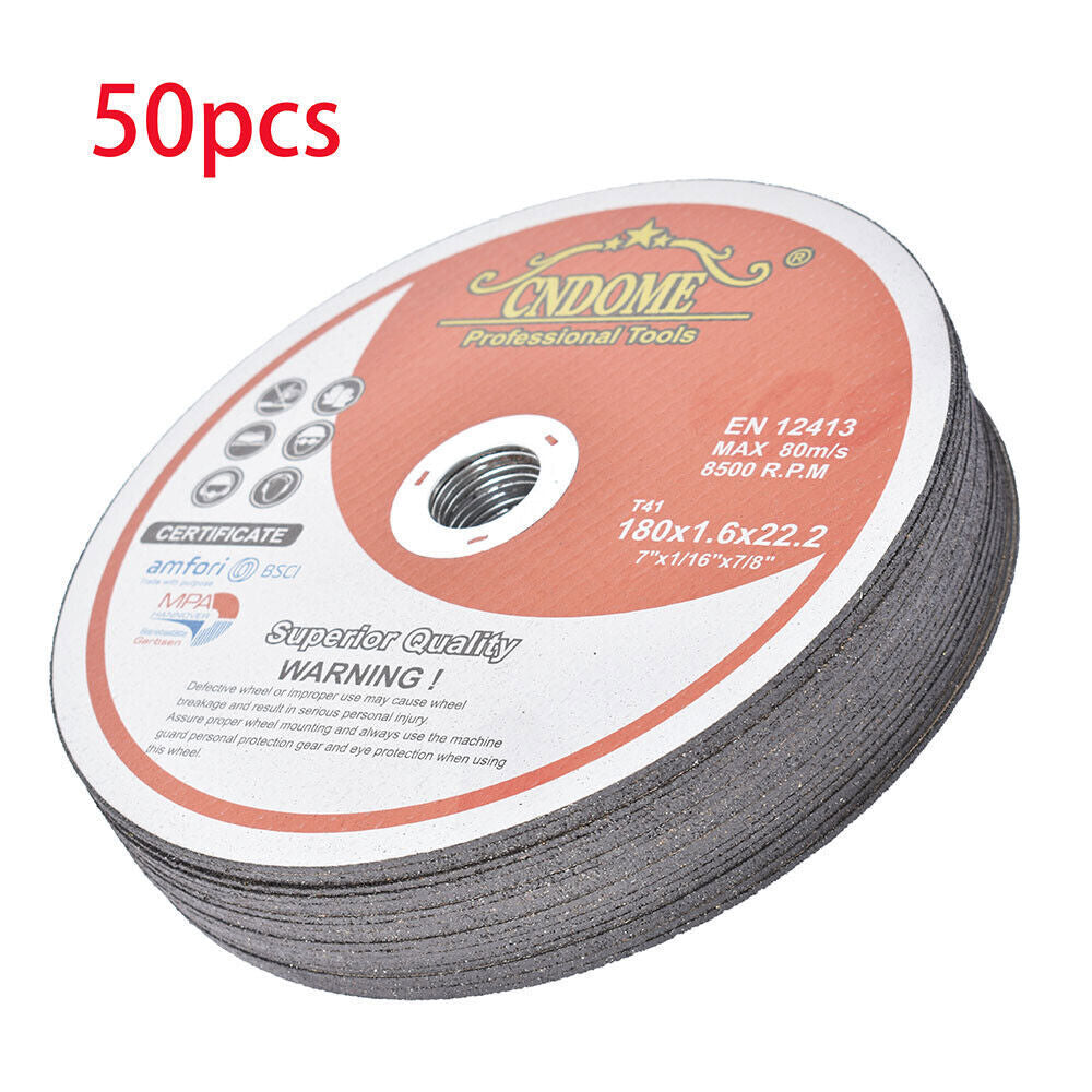 50 Pieces 7 Inch Metal And Stainless Steel Cutting Discs Cut-off Wheel