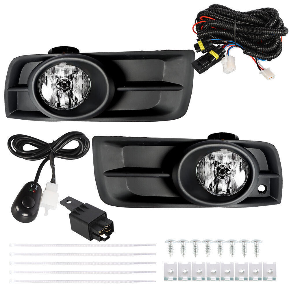 Driving Bumper Fog Lights Lamps For 2010-2014 Chevy Cruze Pair Chrome