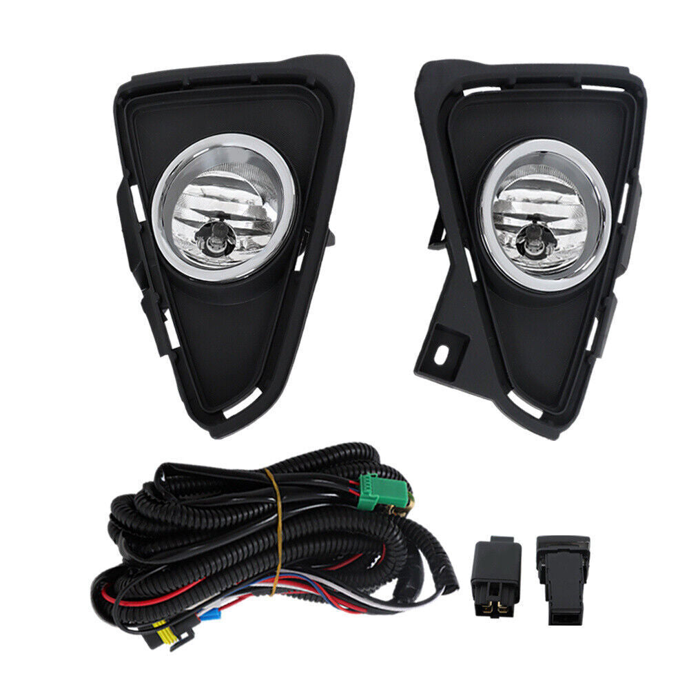 Front Bumper Fog Lights Lamp For 2016-2018 Toyota RAV4+Switch+Wiring Kit