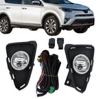 Front Bumper Fog Lights Lamp For 2016-2018 Toyota RAV4+Switch+Wiring Kit