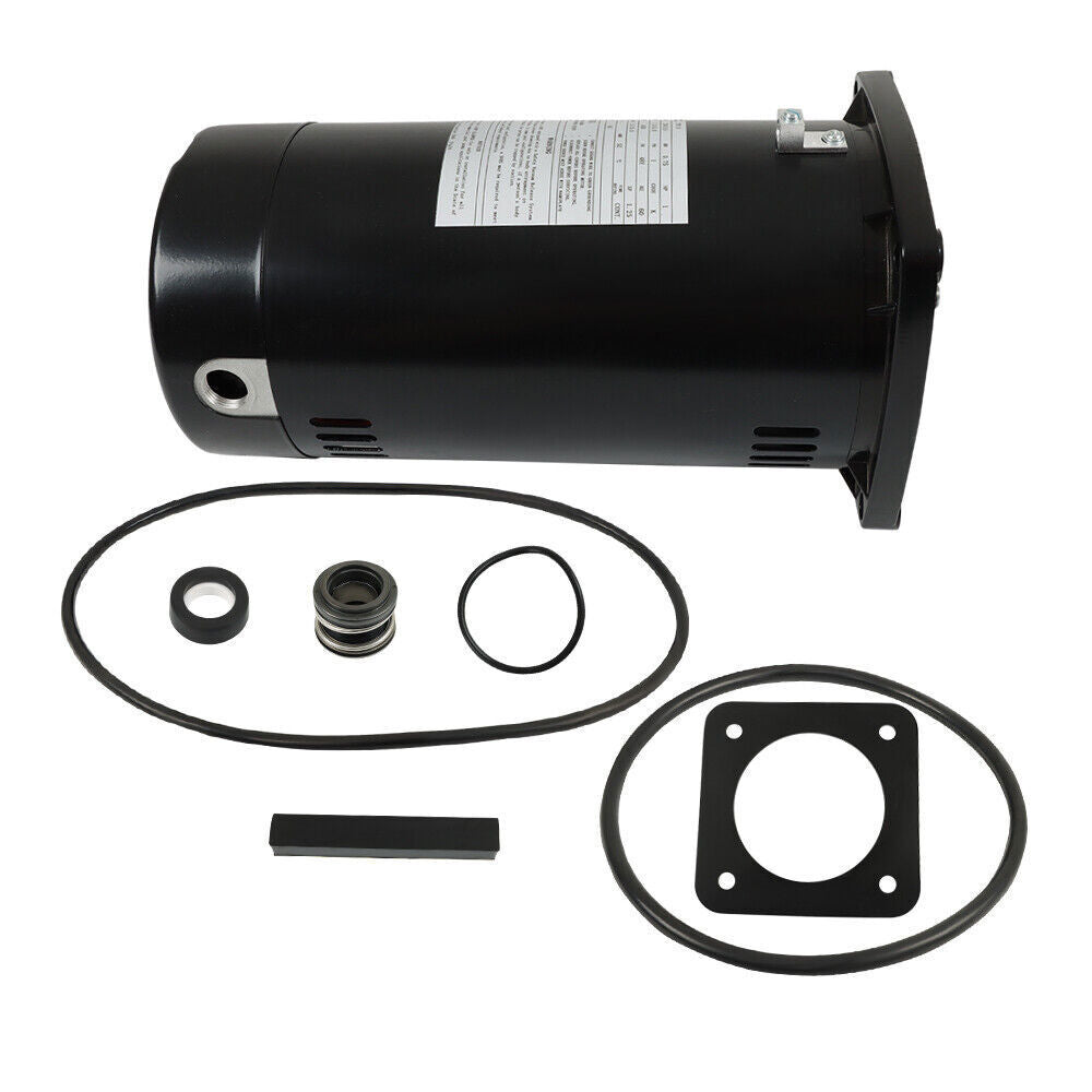 USQ1102 Pool Motor 1HP 3450RPM 48Y Frame Square Flange Pool Pump Motor 115/230V
