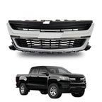Front Upper Grille For 15-20 Chevrolet Colorado 84408363 W/Chrome Trim