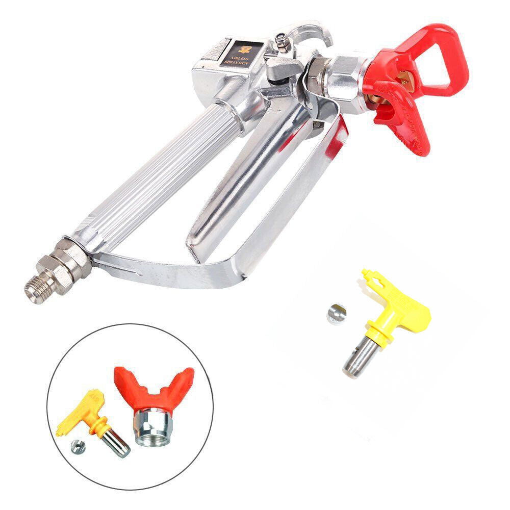 1PACK 3600PSI Airless Paint Spray Gun with 517 Tip & Tip Guard Fit For Sprayers