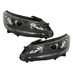 Left+Right Headlight For 2013 2014 2015 Honda Accord Halogen W/O LED DRL