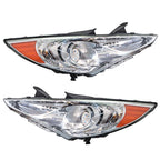 Right+Left Headlights For 2011-14 Sonata Amber Corner Halogen Clear Lens