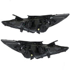 Right+Left Headlights For 2011-14 Sonata Amber Corner Halogen Clear Lens