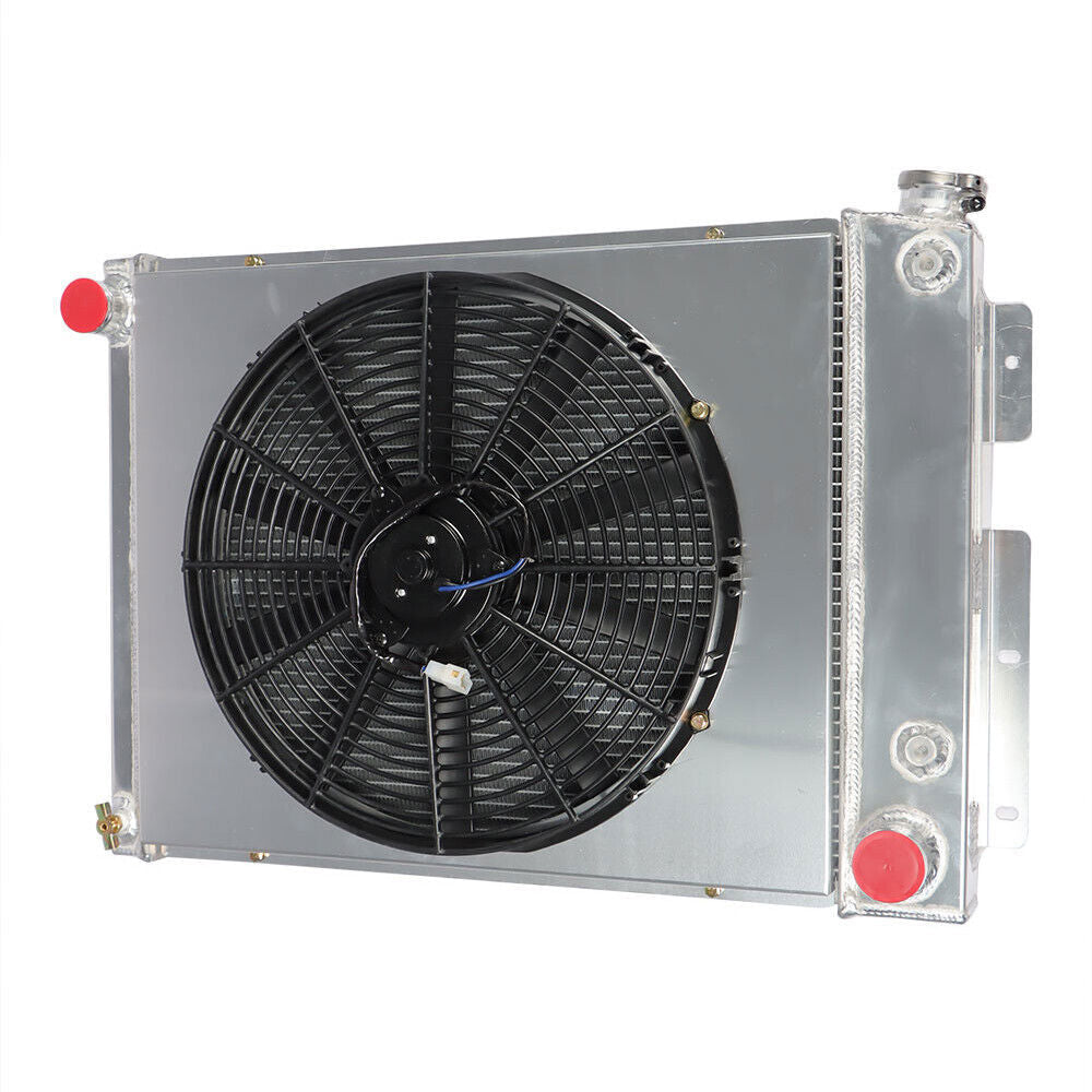 3-Row Aluminum Radiator Shroud Fan For 1967-1969 Chevy Camaro Firebird