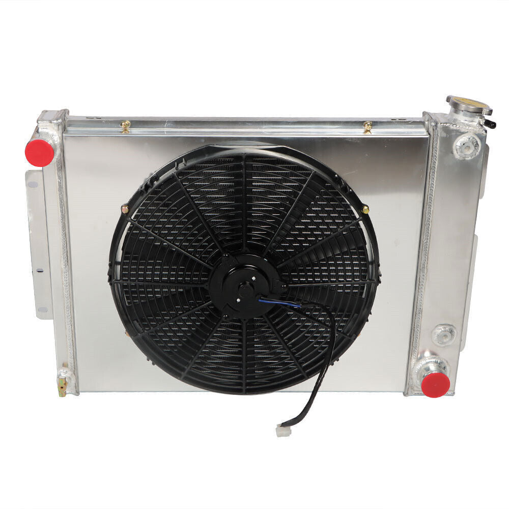 3-Row Aluminum Radiator Shroud Fan For 1967-1969 Chevy Camaro Firebird