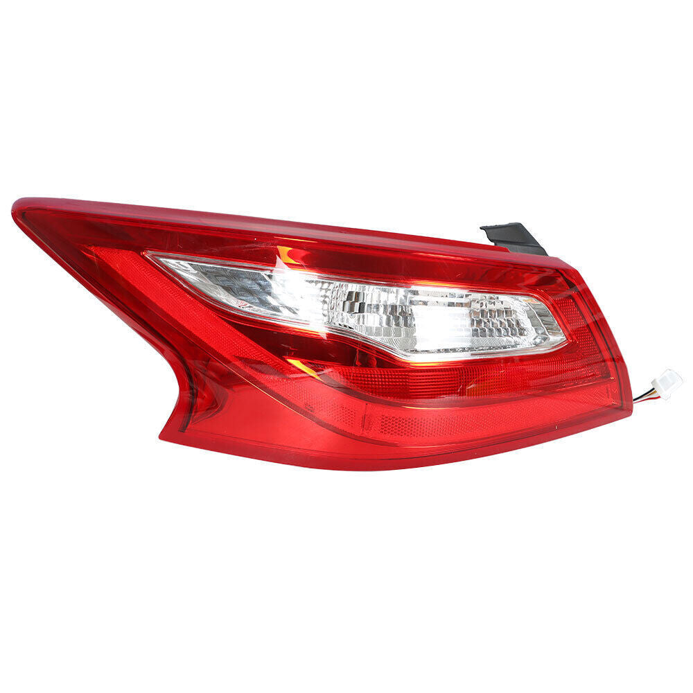 Outer Driver Side Tail Light Lamp For 2016-2018 Nissan Altima Clear Red