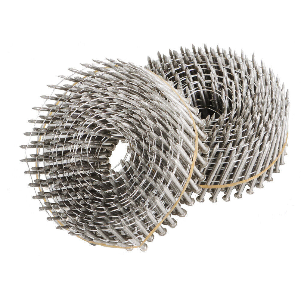 1-3/4” ×.09” Ring Shank Stainless Steel Siding Nails 3600Pcs 15 Degree Wire Coil
