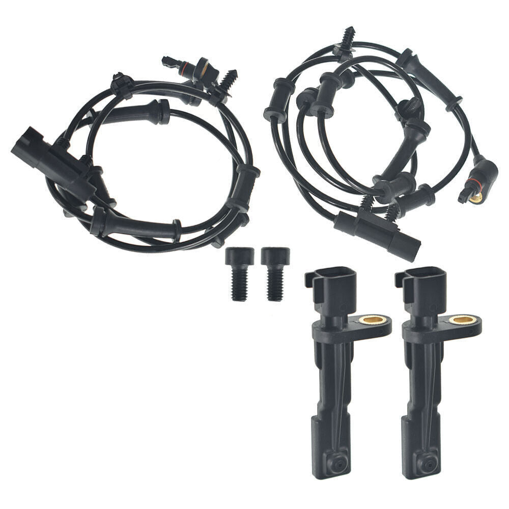 4Pcs ABS Wheel Speed Sensor For 2007-2015 2016 2017 Jeep Wrangler Black