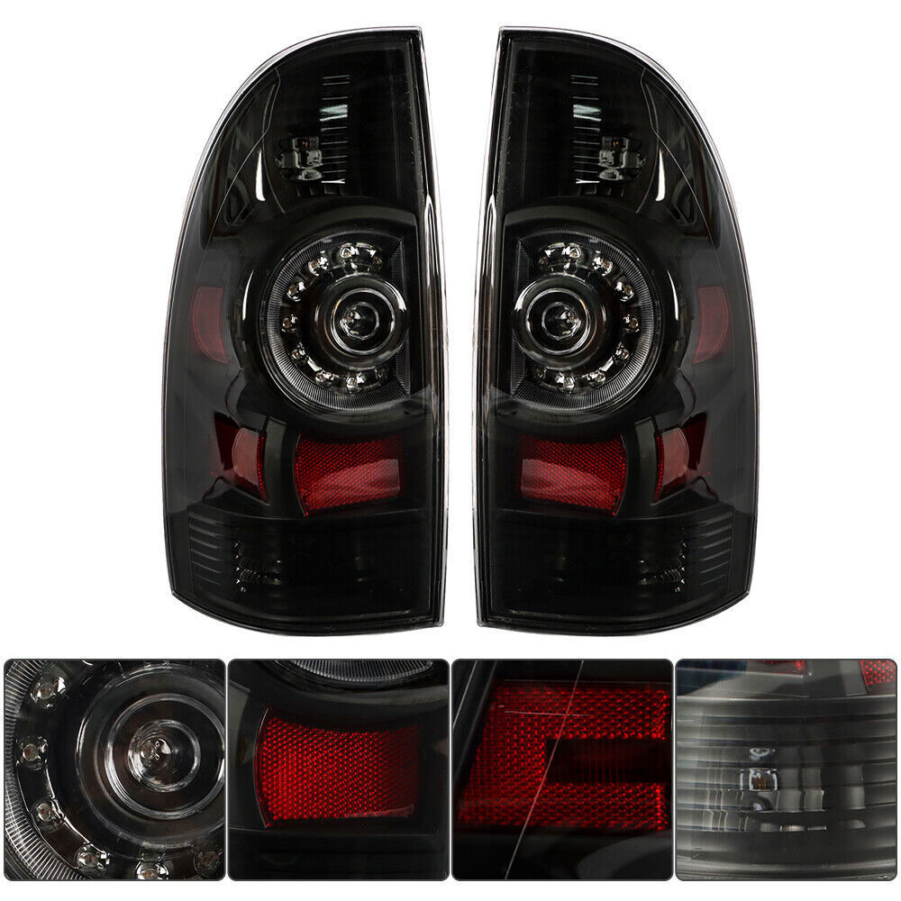 Rear Left&Right Tail Light For 2005-2015 Toyota Tacoma Black A Pair LED