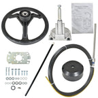 13 Feet Boat Rotary Steering System Outboard Kit Marine With 13.5" Wheel SS13713