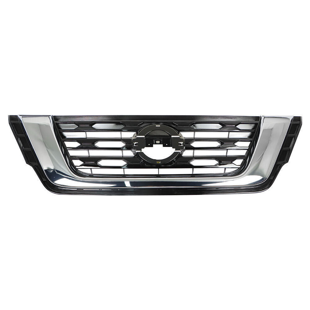 Front Bumper Upper Grilles For 2017-2020 Nissan Pathfinder Chrome Black