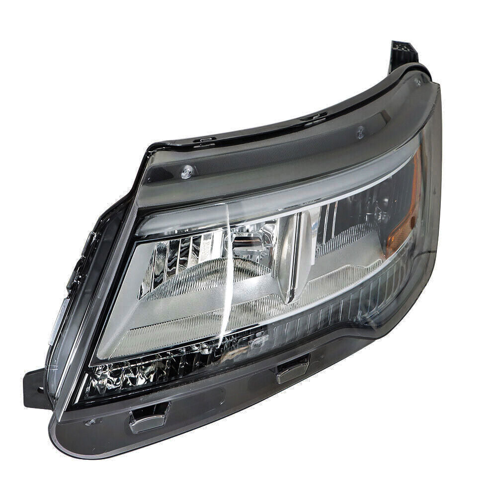 Left Headlight For 2016-2018 Ford Explorer Halogen w/ LED DRL Clear Lens