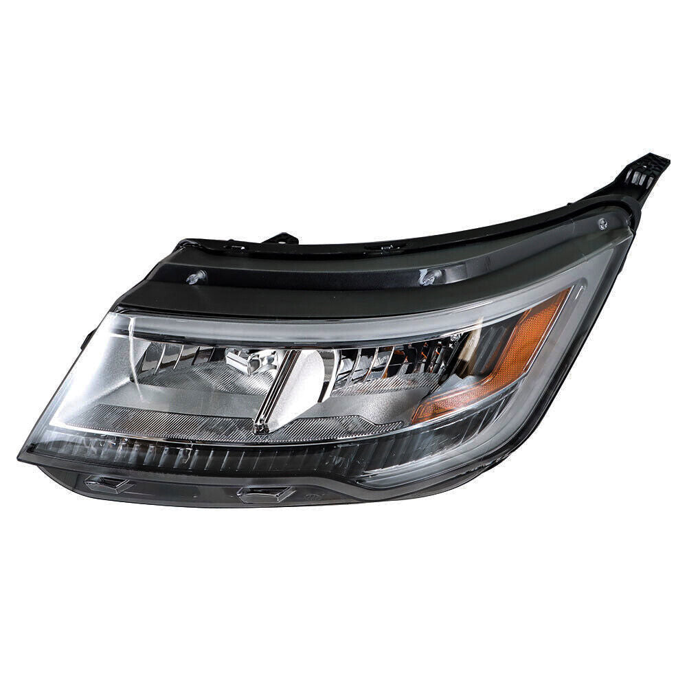 Left Headlight For 2016-2018 Ford Explorer Halogen w/ LED DRL Clear Lens