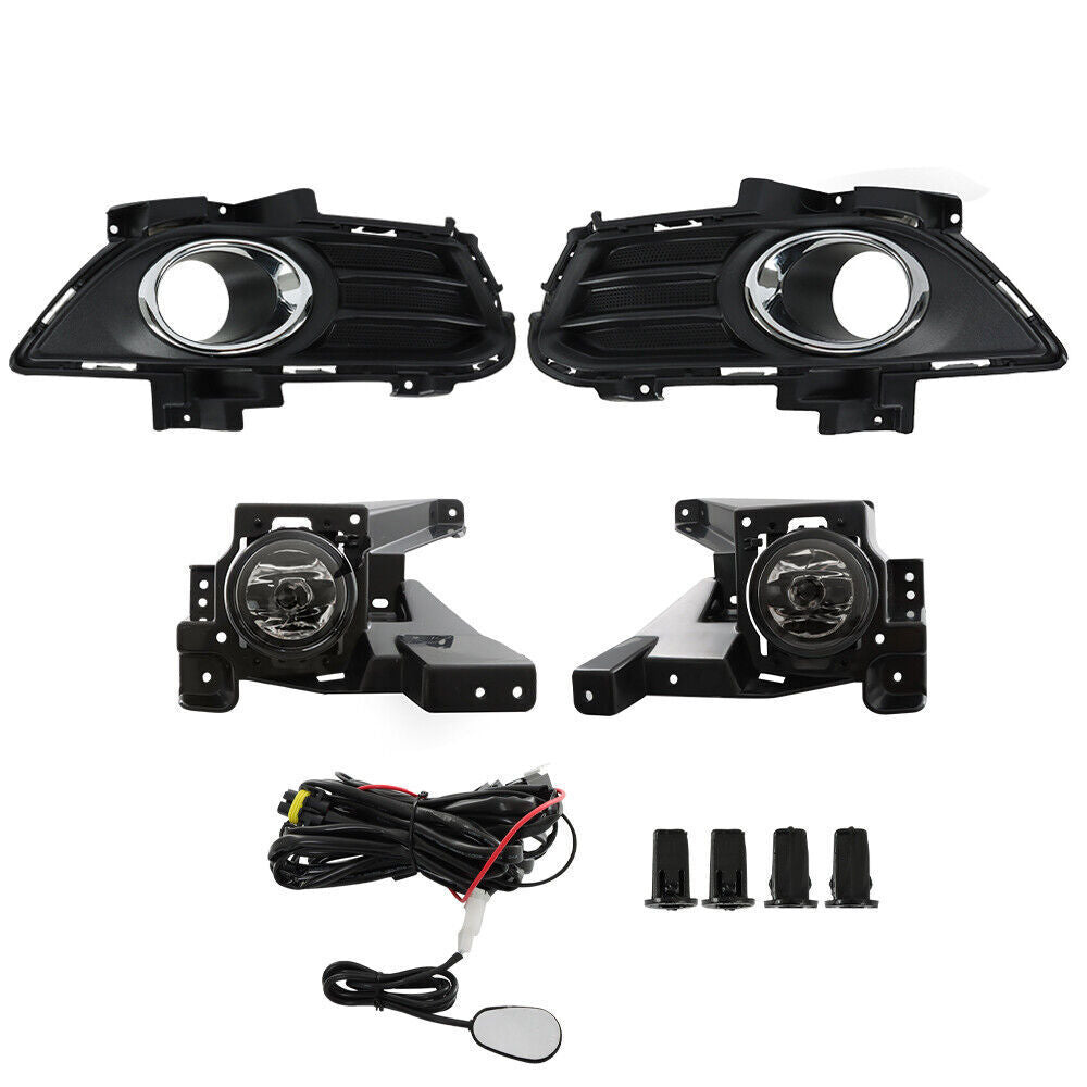 Left+Right Side Bumper Fog Lights For 2013-2016 Ford Fusion Lamps+Switch