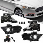 Left+Right Side Bumper Fog Lights For 2013-2016 Ford Fusion Lamps+Switch