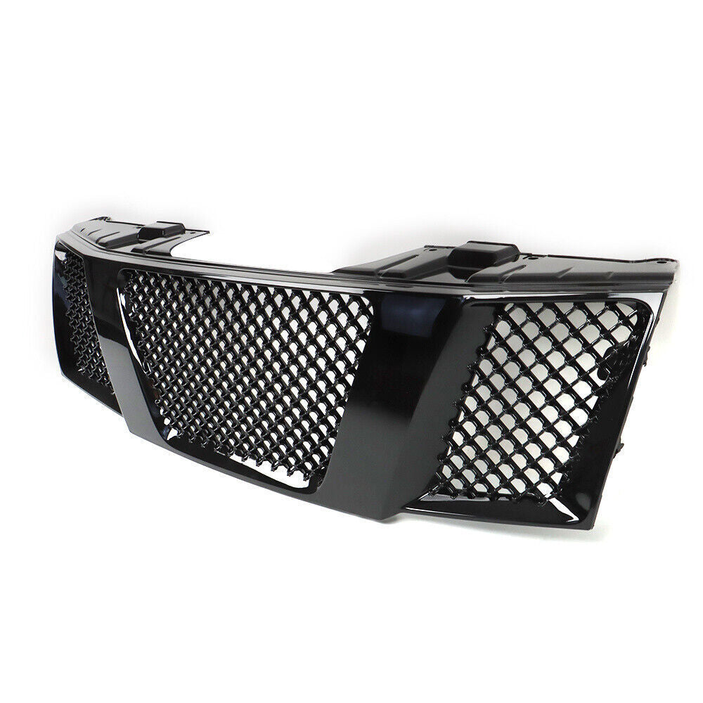 Front Grill For 2005-2008 Nissan Navara Frontier D40 Gloss Black Grill