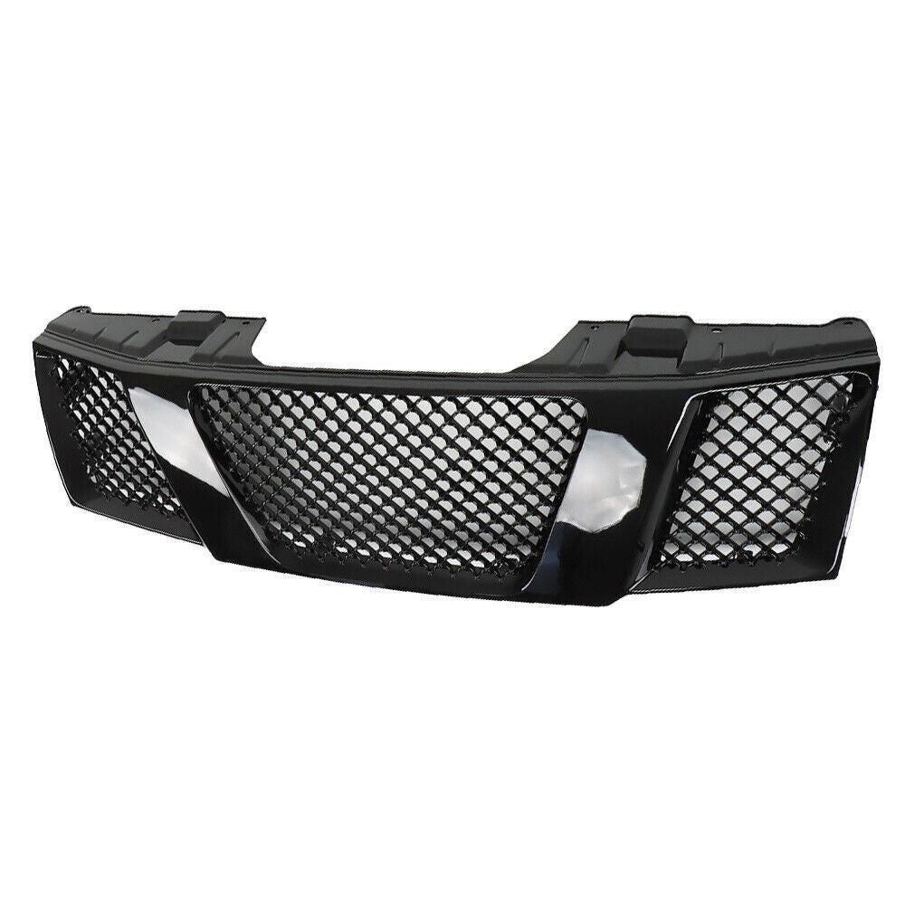 Front Grill For 2005-2008 Nissan Navara Frontier D40 Gloss Black Grill