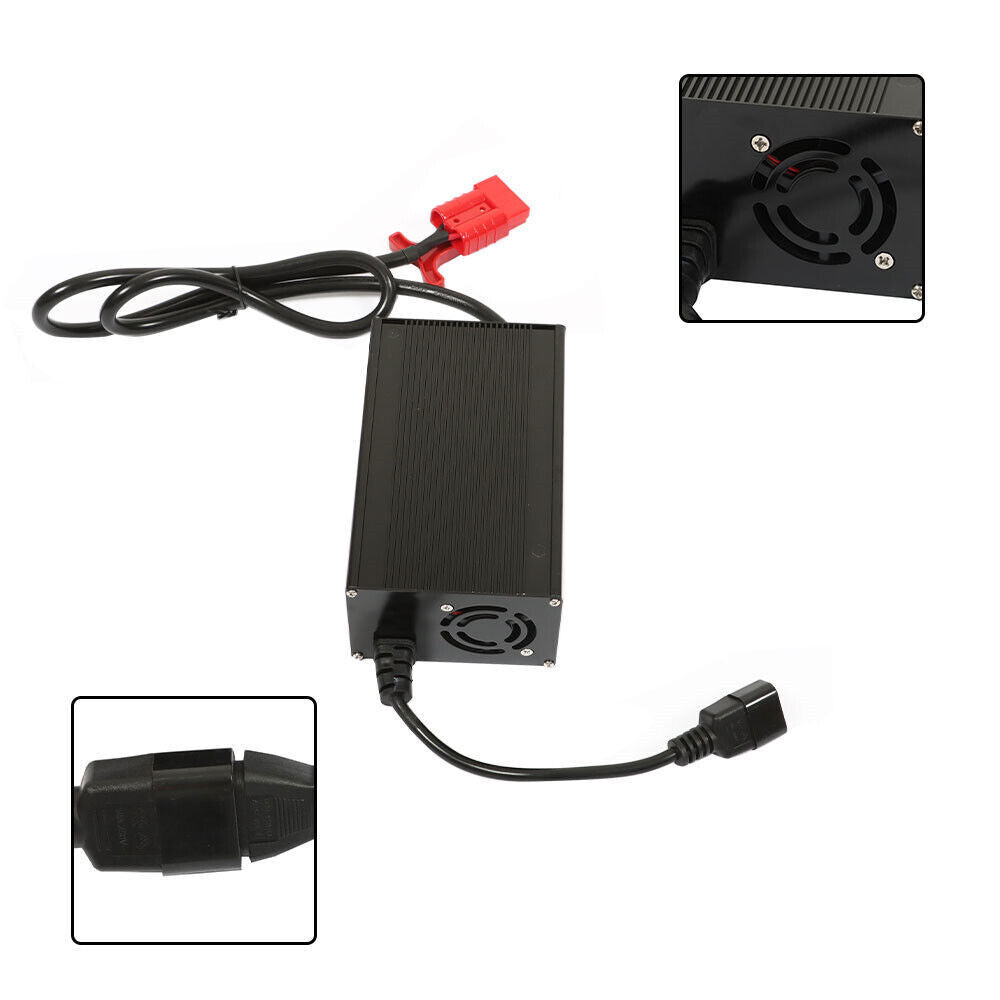 24V Floor Scrubber Battery Charger with SB50 Style RED Connector  10 Amp - 1.1m