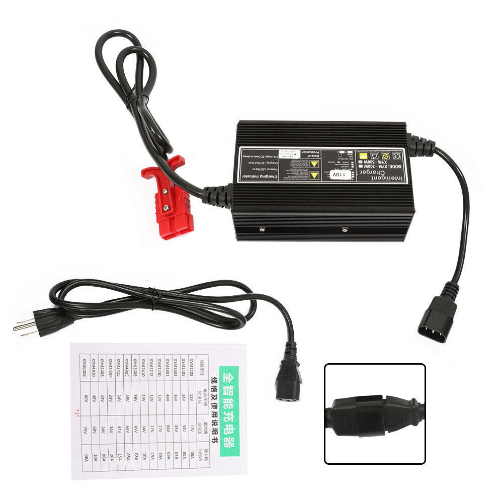 24V 10A Lead-Acid Battery Charger with Red SB50 Connector