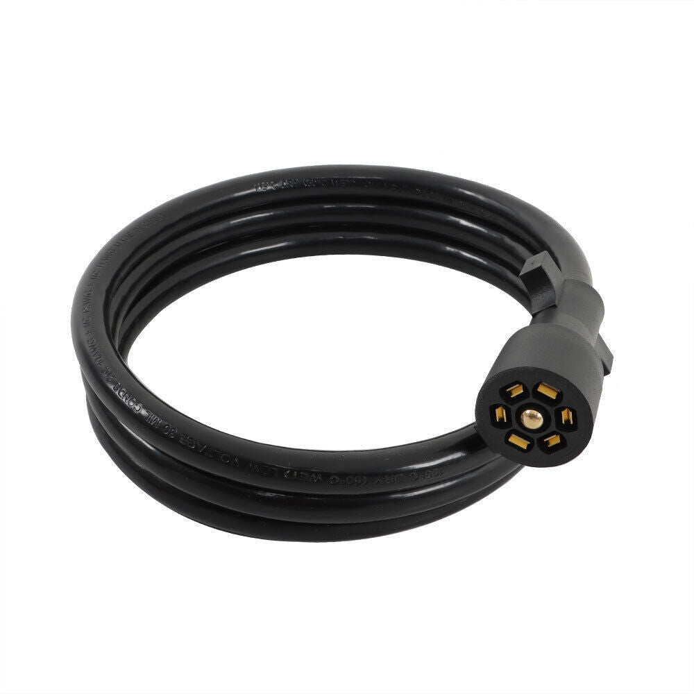 7-Pin Trailer Plug Cord Wire Cable 7 ft 7 Prong Trailer Light Wiring Connector