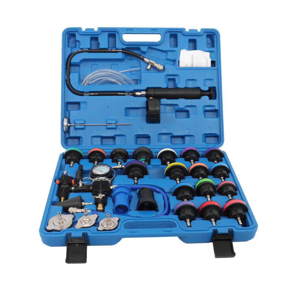 28pcs Radiator Pressure Tester & Cooling System Vacuum Type Purge Kit