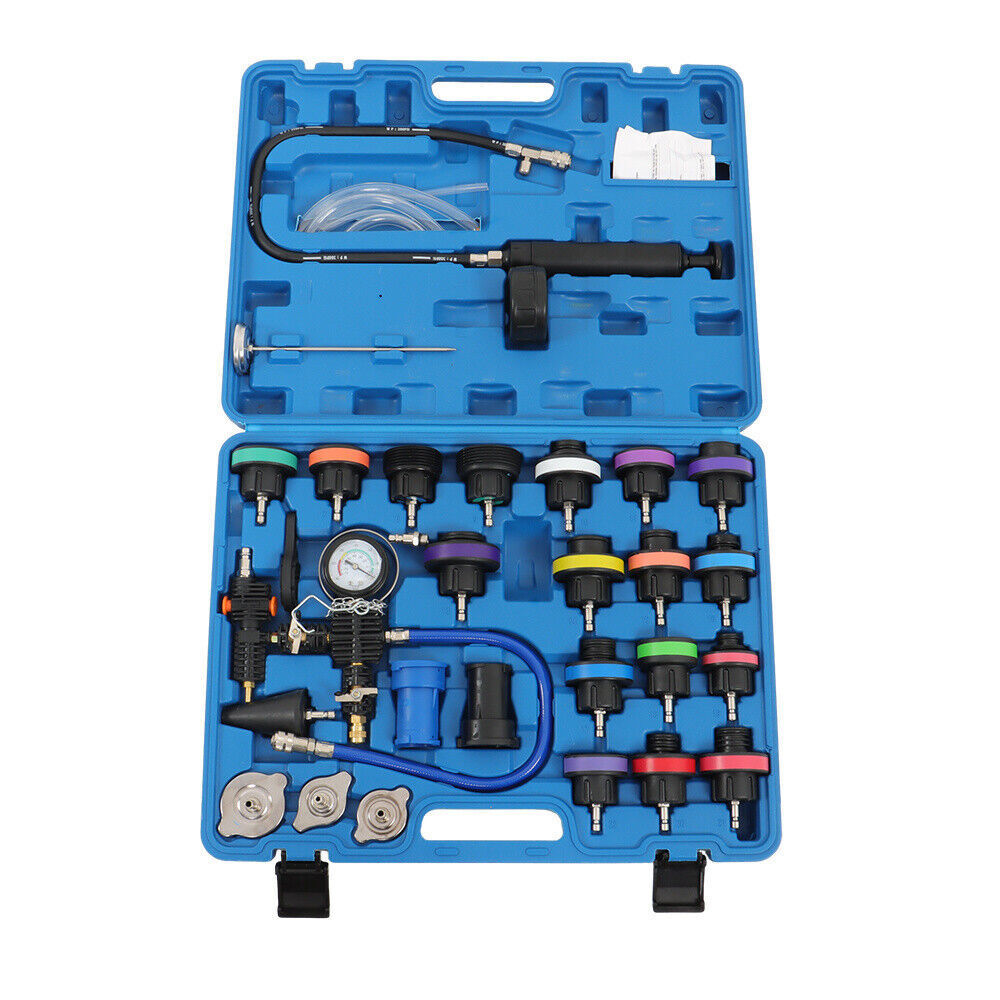 28pcs Radiator Pressure Tester & Cooling System Vacuum Type Purge Kit