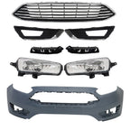 Front Bumper Cover&Upper Grille w/ Fog Light For 2015-2018 Ford Focus